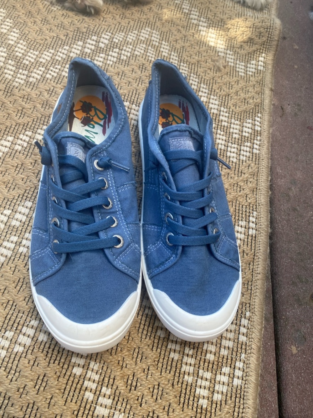 Blowfish NWT/NWOB Malibu -Vesper Slip-On Blue Cotton Canvas Sneakers 
Size 10